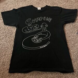Supreme Black Cotton Tee